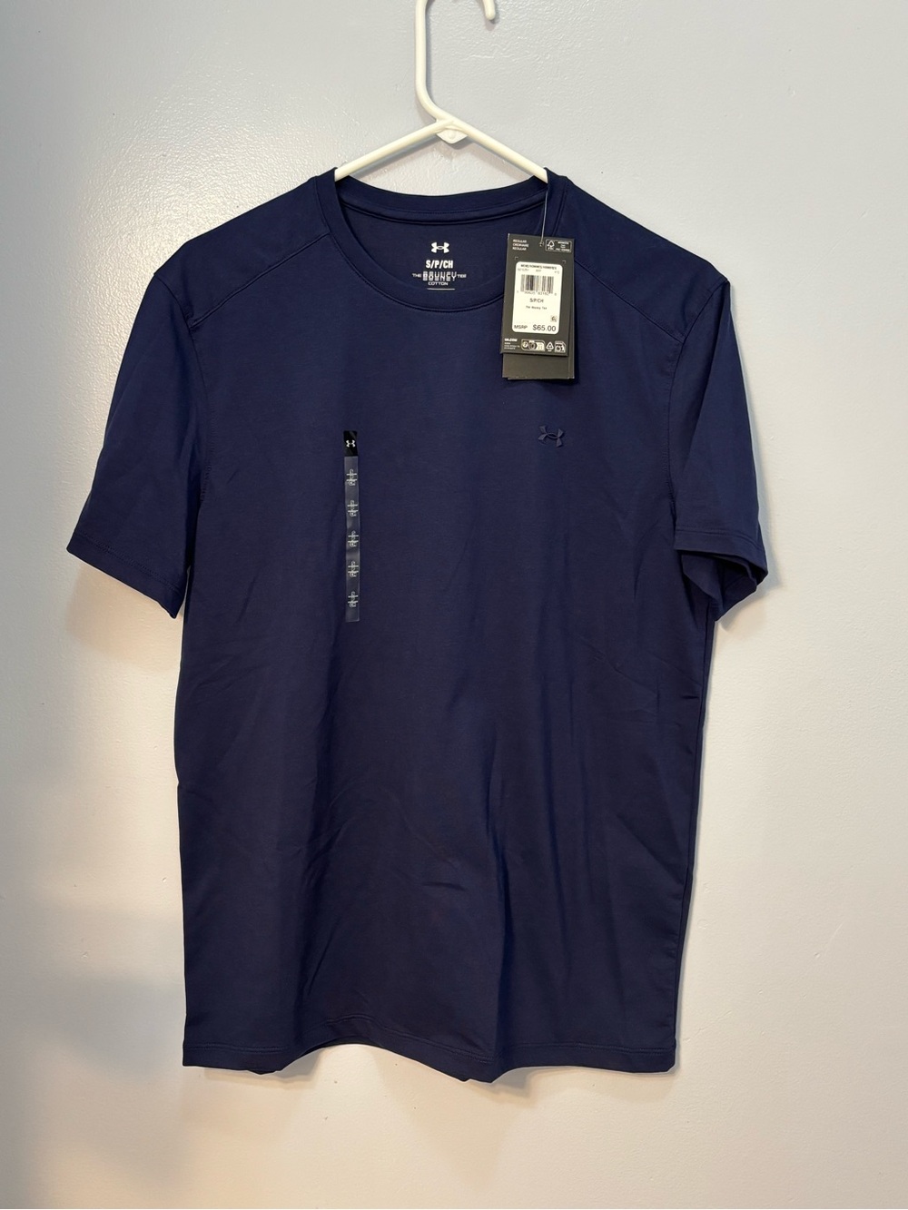 Under Armour The Bouncy Tee Men's Short Sleeve Midnight Navy Sz S. NWT